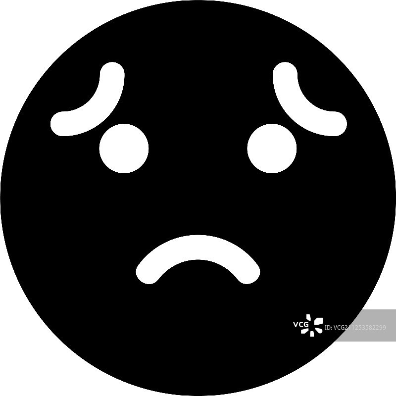 焦虑的表情符号图片素材