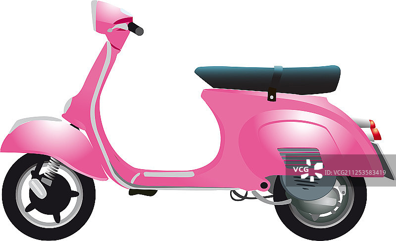粉色复古滑板车图片素材