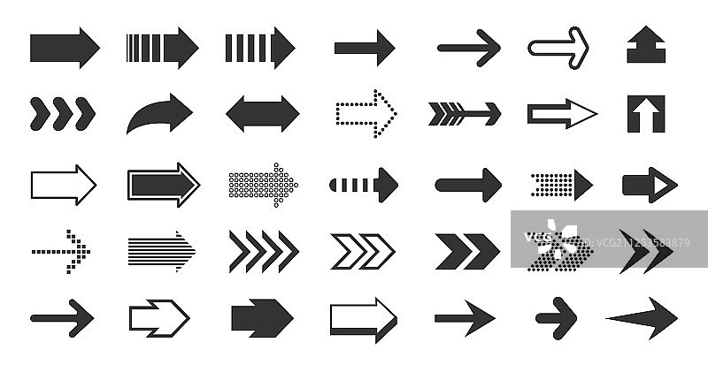 黑色上下左右方向箭头图片素材