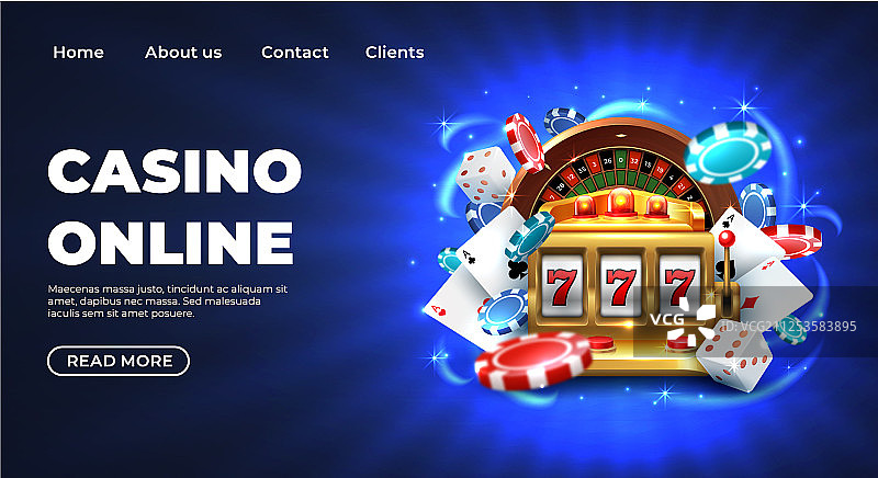 赌场着陆页赌博轮盘网站banner图片素材