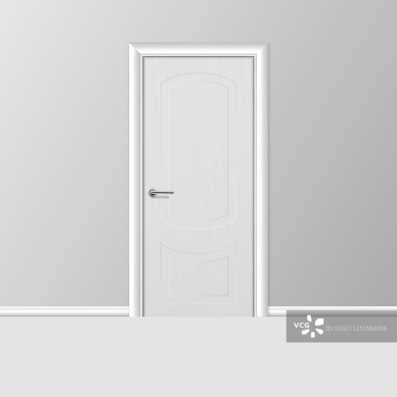 逼真3D简约现代白色封闭图片素材