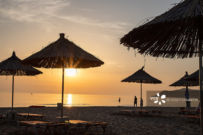 远处的日落图片素材