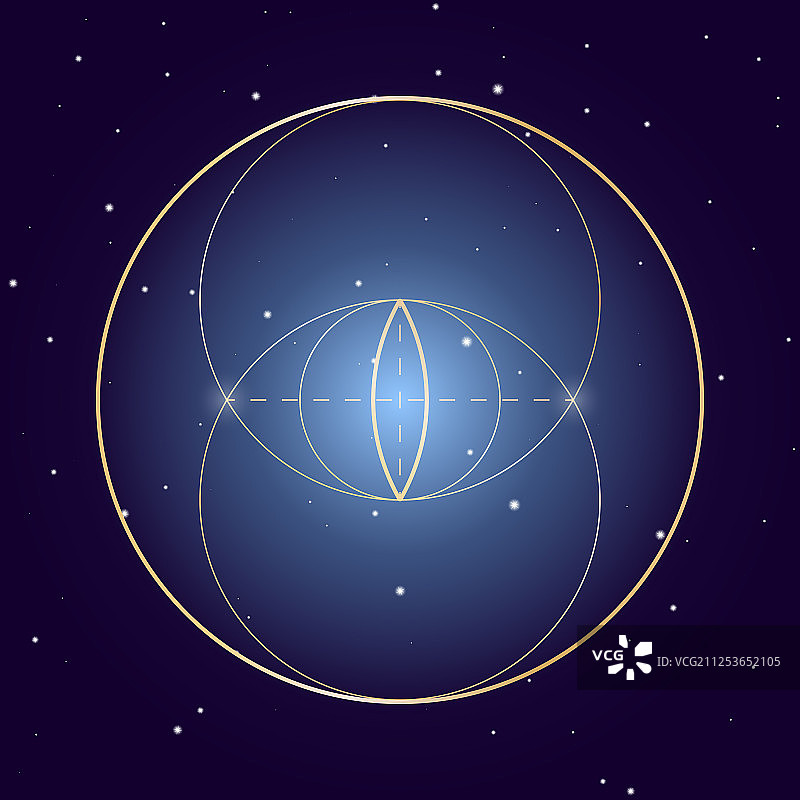 鱼泡状符号神圣几何图片素材