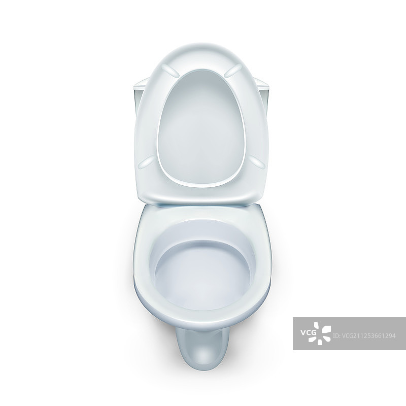 逼真的白色家用陶瓷马桶图片素材