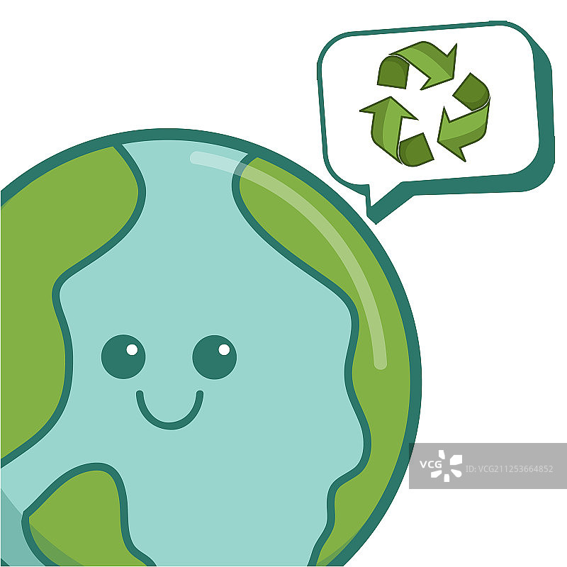 蓝色和绿色地球日主题设计图片素材