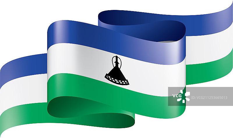 莱索托国旗上有白色图片素材