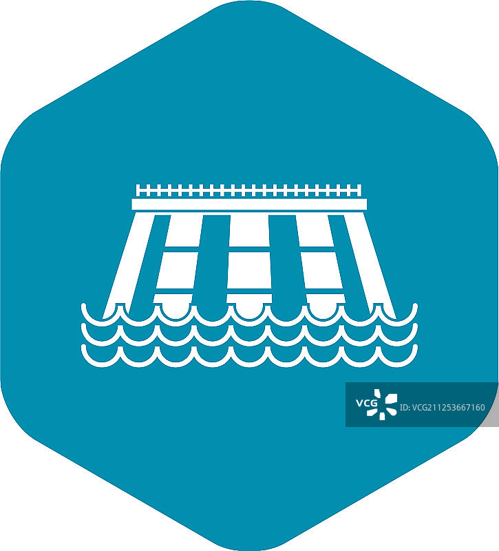 简约风格水电站图标图片素材