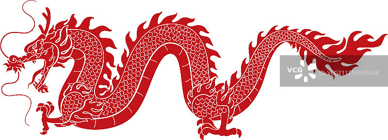 红色龙图形图片素材