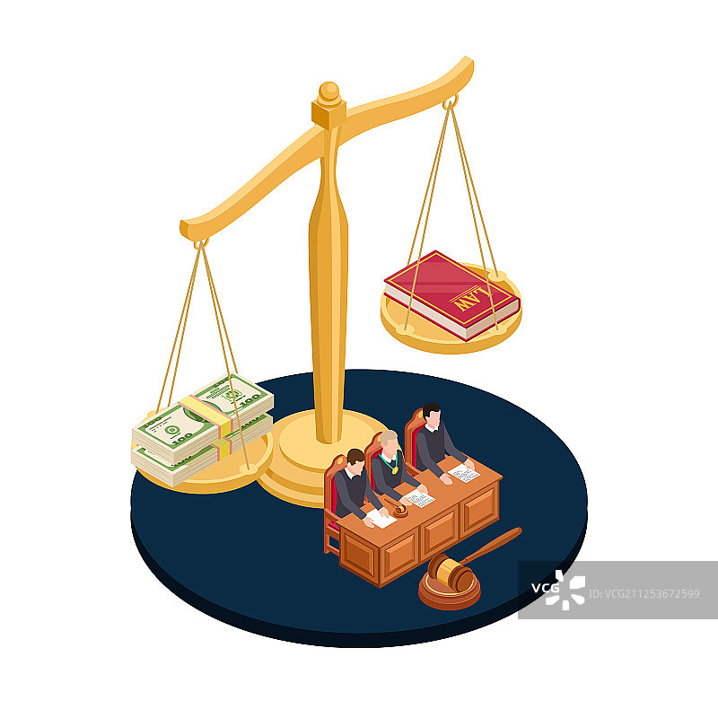 金钱与法律腐败现象图片素材