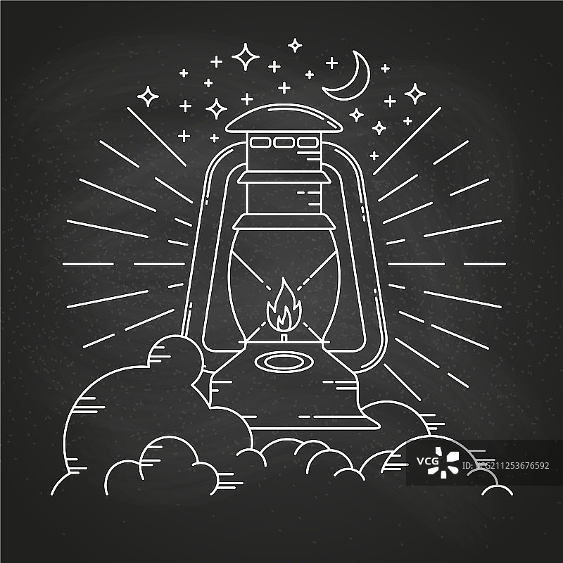 乡村露营灯笼图片素材