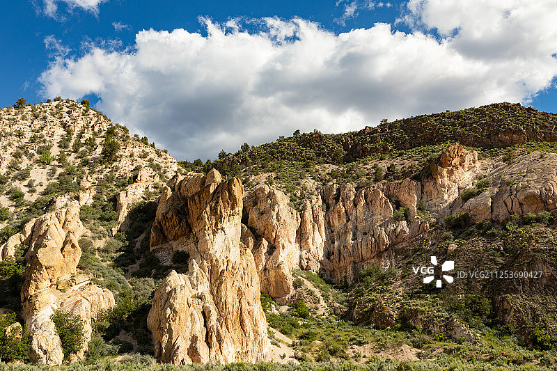内华达州克肖-瑞恩州立公园沙漠岩层地貌图片素材