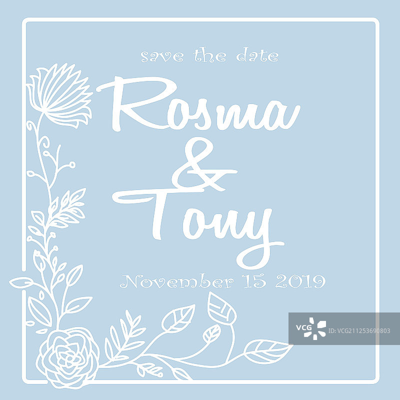 最适合您相框的手绘花朵模板图片素材