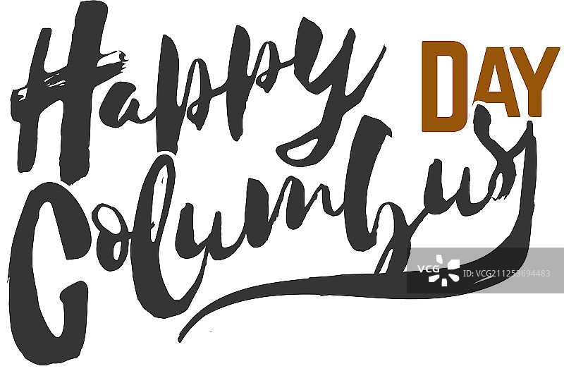 快乐的哥伦布日字母题词标志图片素材