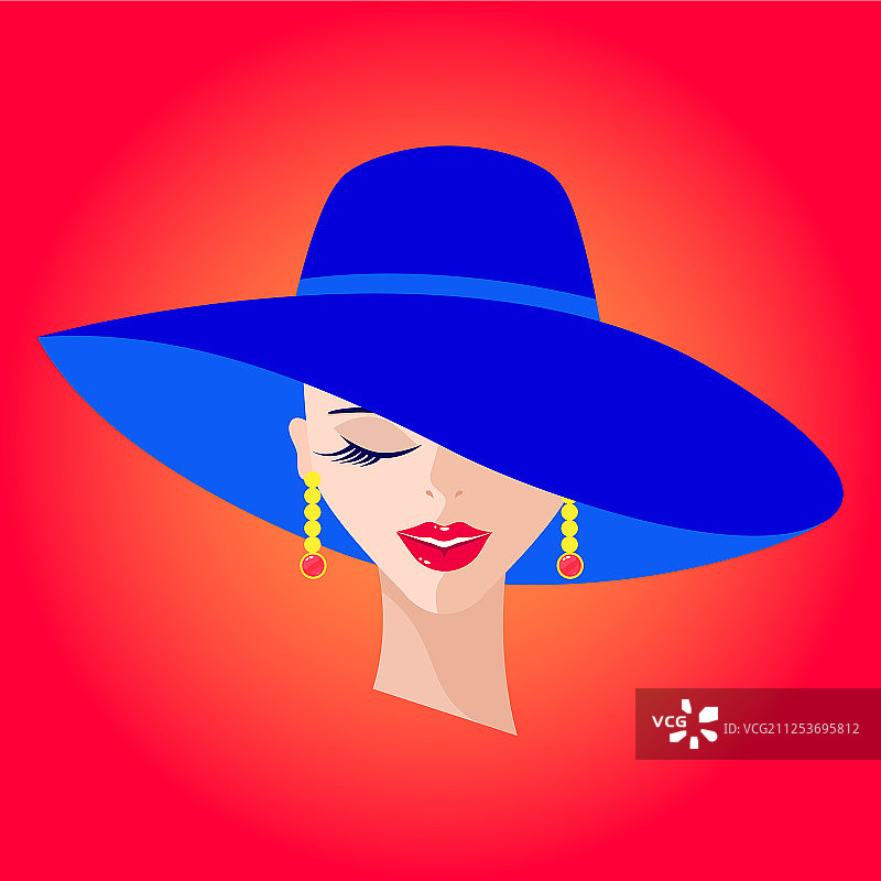 戴帽子的女人图片素材