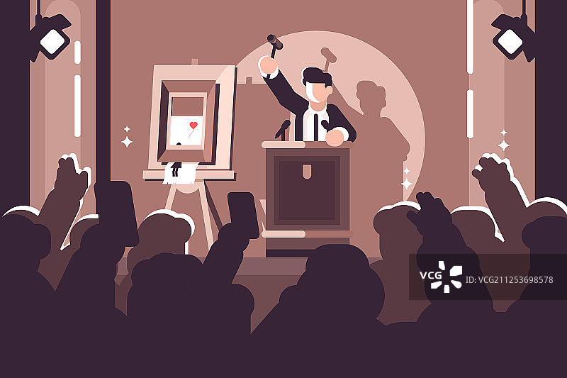 艺术品拍卖会海报图片素材