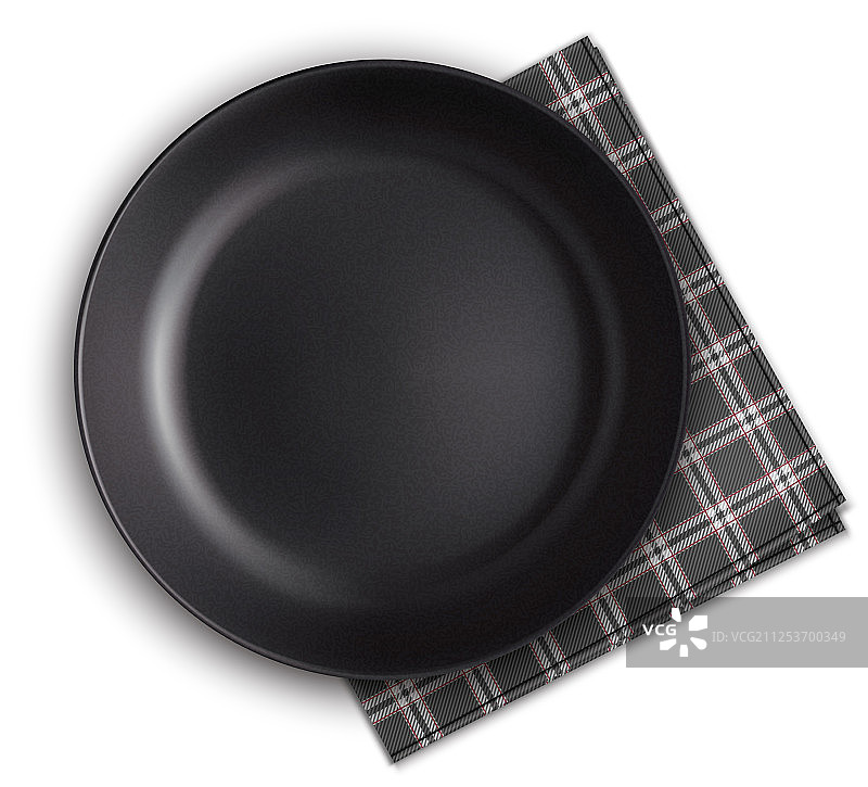 黑色盘子和餐巾图片素材