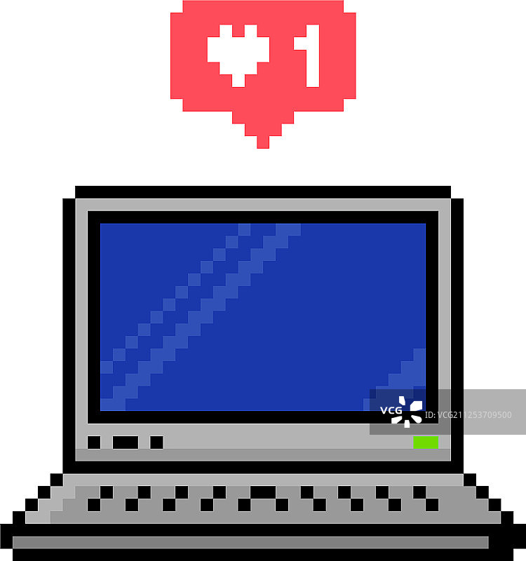 像素风格社交媒体点赞气泡图片素材