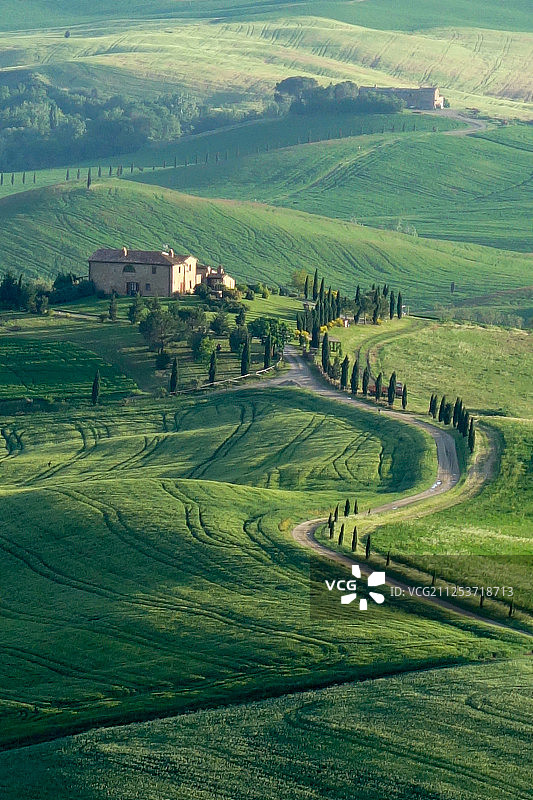托斯卡纳瓦尔道尔恰乡村风光图片素材