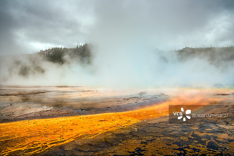 黄石公园大棱镜温泉图片素材