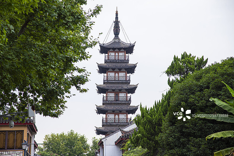 上海佛塔法华塔图片素材