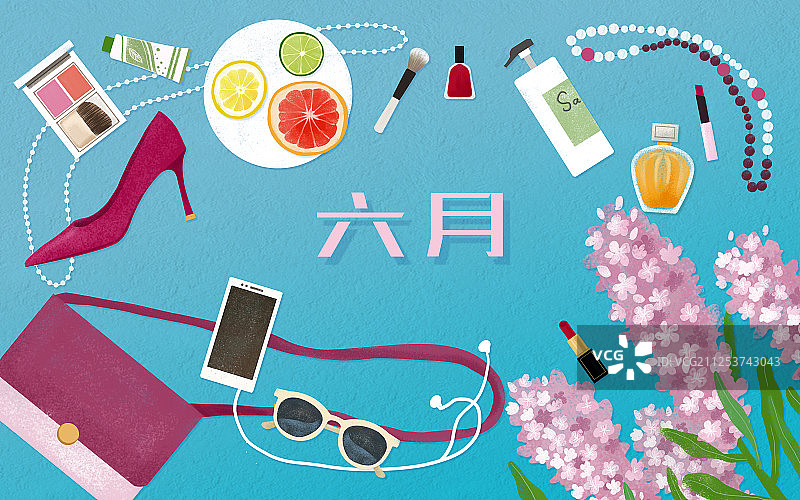 2020年台历--6月图片素材