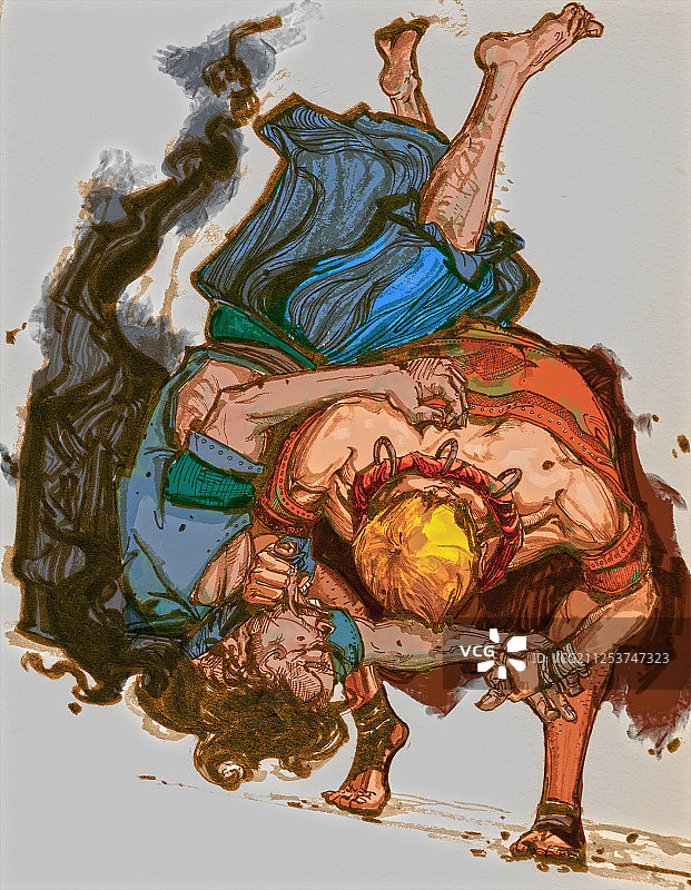 蒙古摔跤图片素材