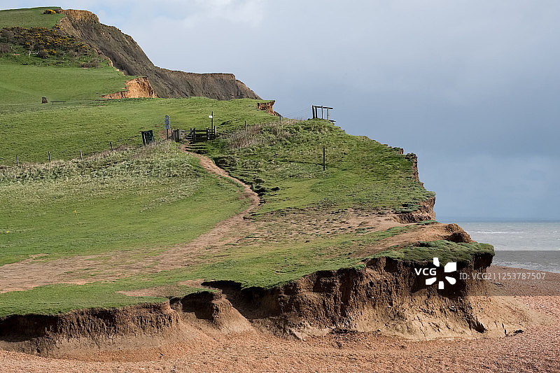 莱姆里吉斯的侏罗纪海岸线图片素材