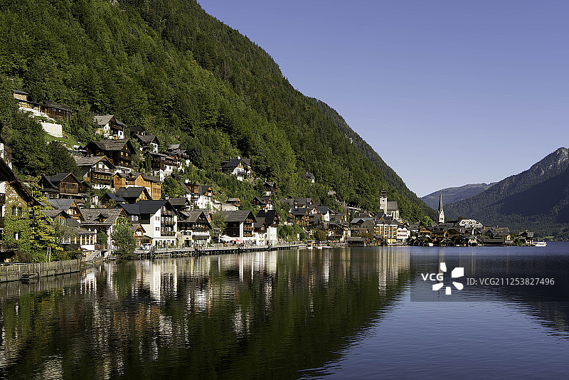 哈尔施塔特湖的风景图片素材
