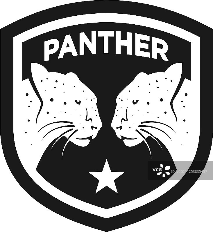 黑色猎豹LOGO设计模板图片素材