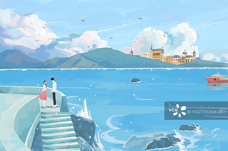 岛屿之恋图片素材