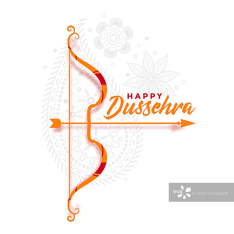 文化欢乐的杜赛拉节问候图片素材