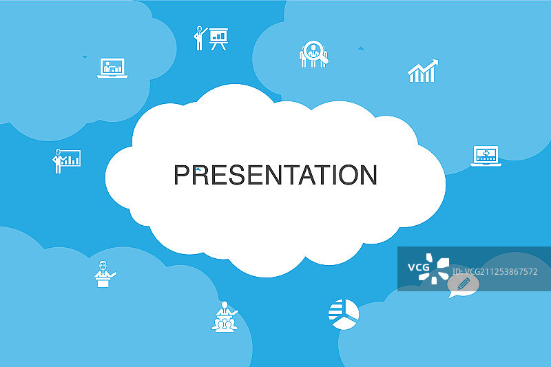 信息图云设计展示模板图片素材