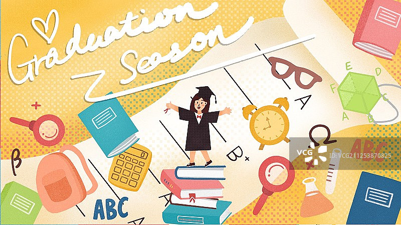 开心毕业季图片素材