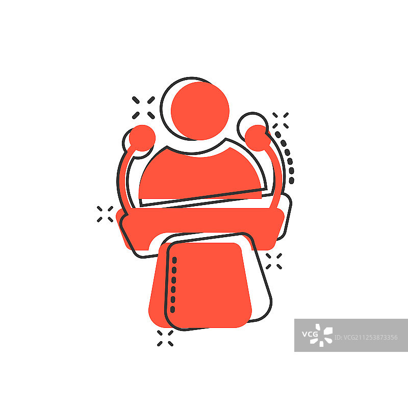 漫画风格的公共演讲图标：讲台图片素材