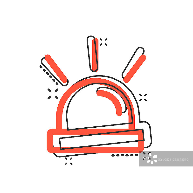 漫画风格警报紧急警报器图标图片素材