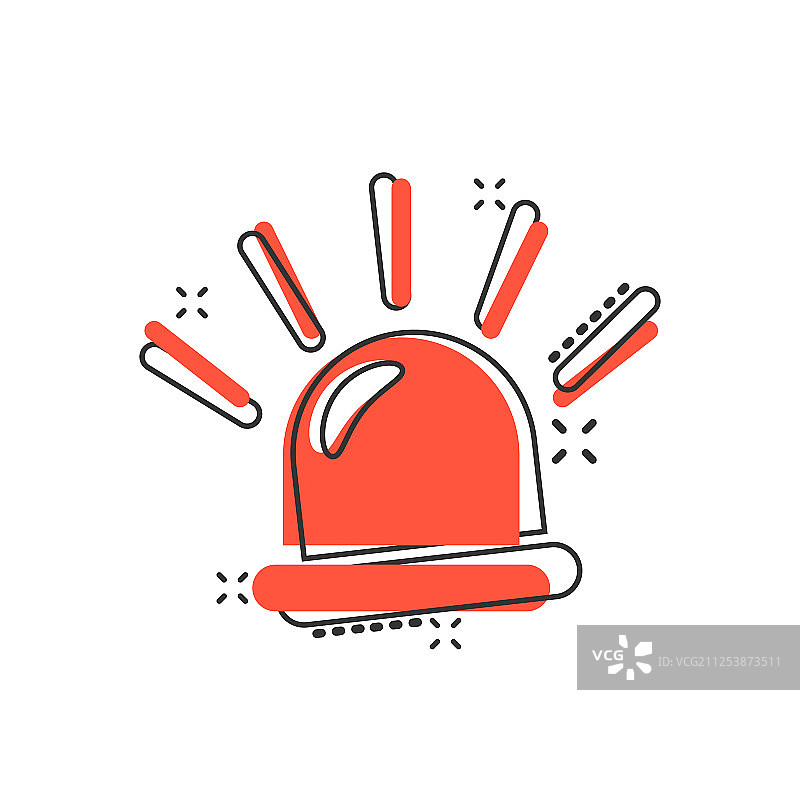 漫画风格警报紧急警报器图标图片素材