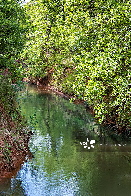 俄克拉荷马州中部的小溪图片素材