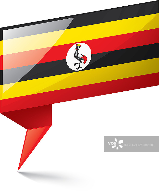 乌干达国旗上有白色图片素材