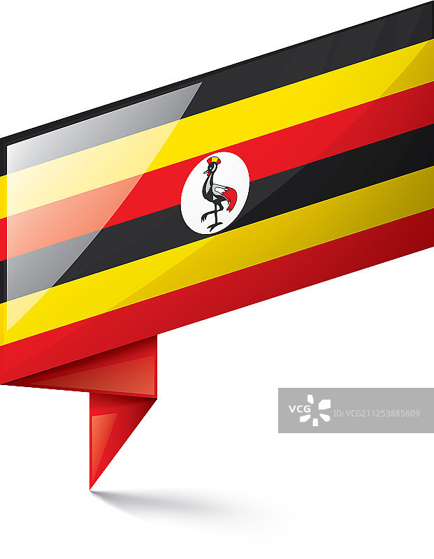 乌干达国旗上有白色图片素材