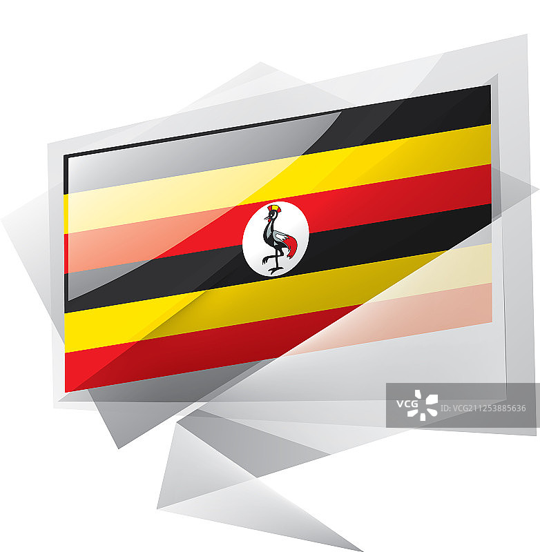 乌干达国旗上有白色图片素材