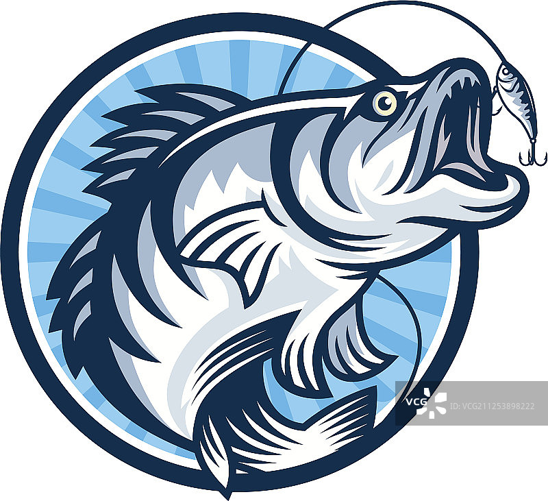 复古渔业徽章Logo标签图片素材
