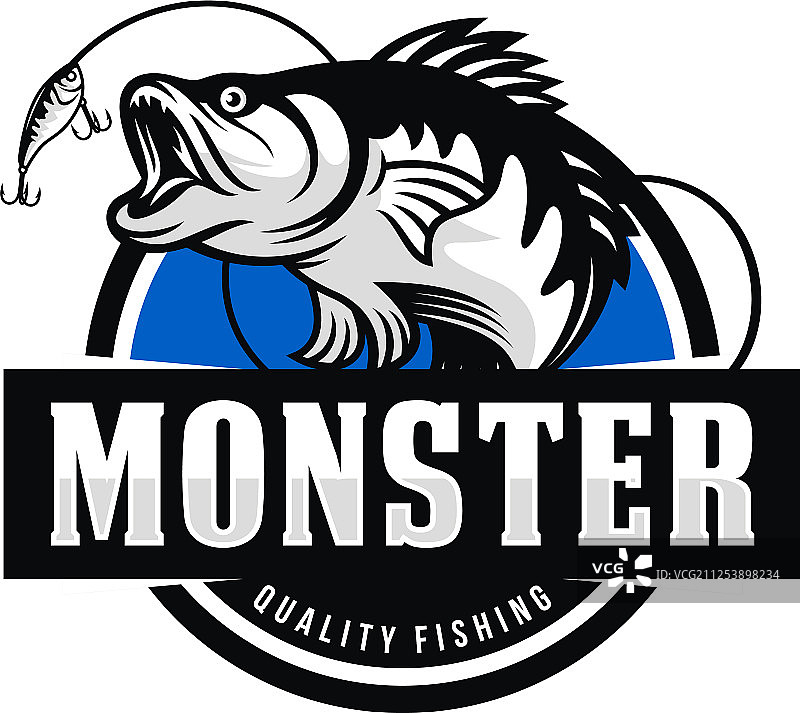 复古渔业徽章Logo标签图片素材