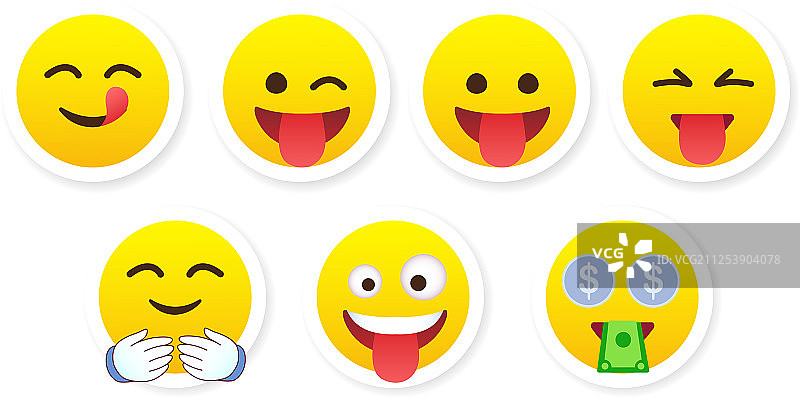 表情贴纸套装图片素材