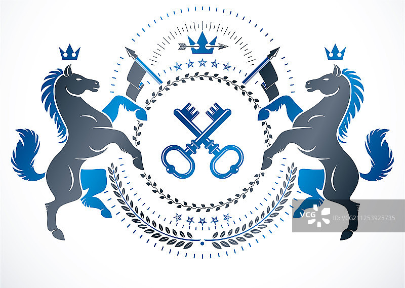 复古纹章设计风格标志图片素材