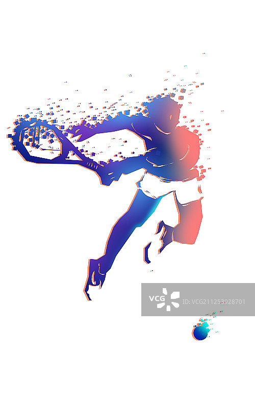 网球创意插画图片素材