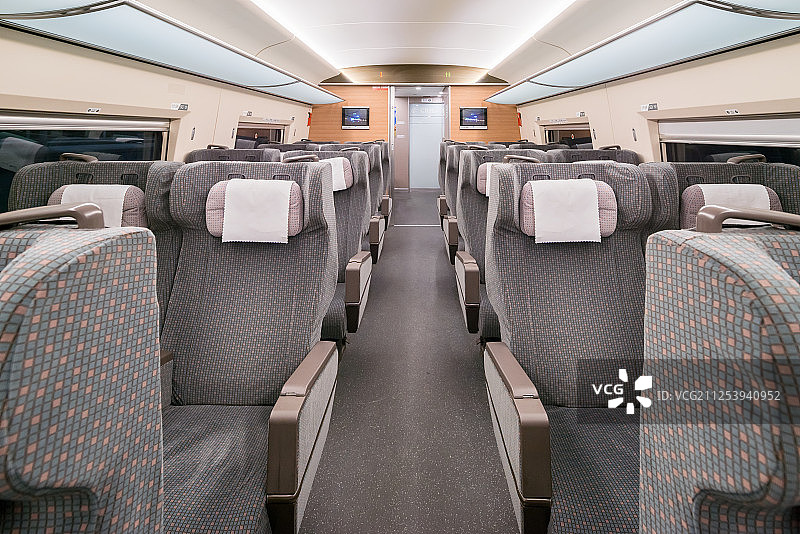 高铁头等舱内部图片素材