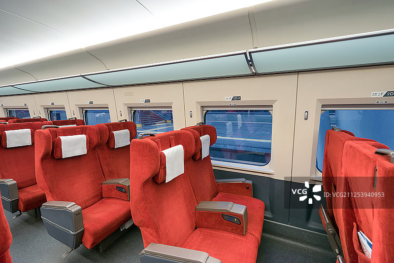 高铁头等舱内部图片素材