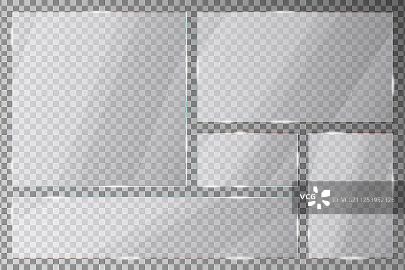 透明背景上的玻璃餐具套装图片素材