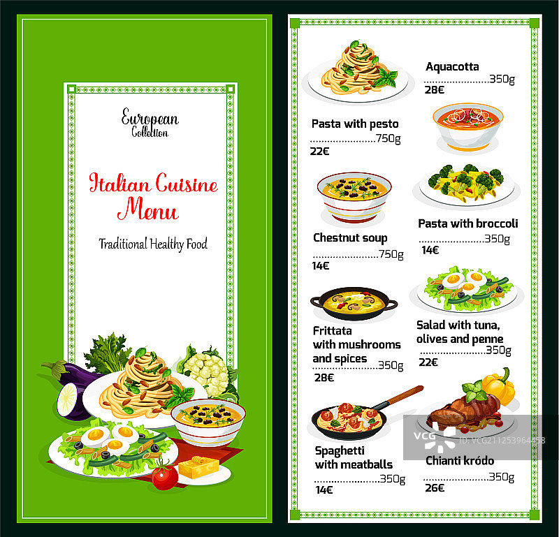 意大利美食传统菜肴套餐图片素材