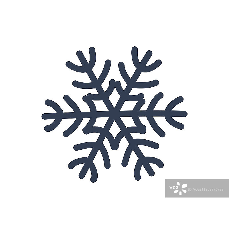 雪花图标黑色剪影雪花标志图片素材